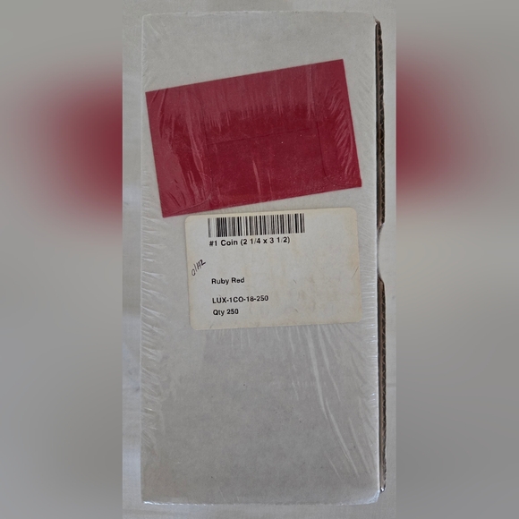 Coin Envelope Ruby Red # 1 - Picture 2 of 5